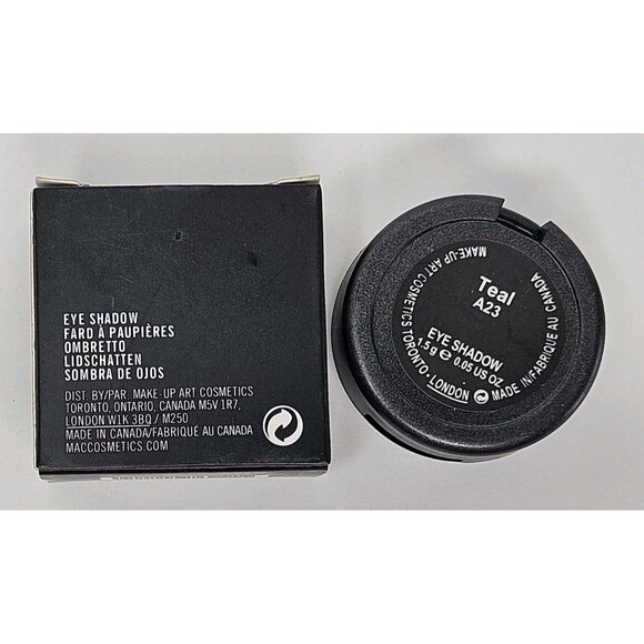 MAC Powder Single Eye Shadow ~ Teal ~ NEW IN BOX 0.05oz/1.5g - Picture 4 of 7